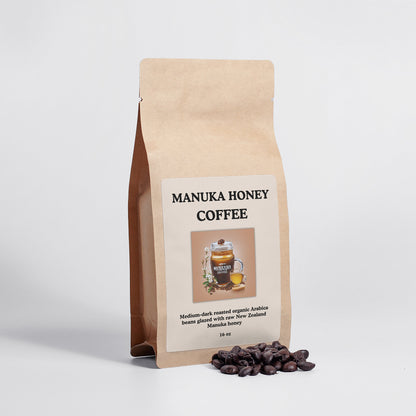 Manuka Honey Coffee - Medium-Dark Roast 4oz: A Luxurious Brew with Healing Properties