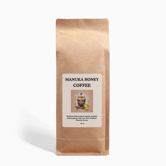 Manuka Honey Coffee - Medium-Dark Roast 16oz: A Luxurious Brew with Healing Properties