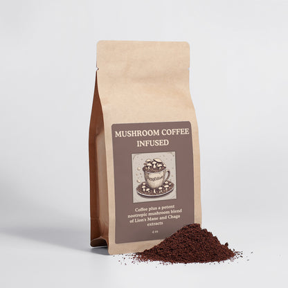 Mushroom Coffee Fusion - Lion’s Mane & Chaga 4oz: A Brain-Boosting Brew