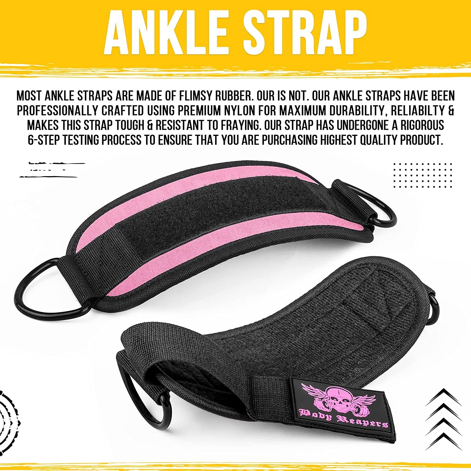 Gym Ankle Strap for Cable Machine, Adjustable Ankle Straps for Working Out, Neoprene Padded for Glute Kickbacks & Lower Body Exercises, Ankle Cuffs for Men & Women Gym Accessories