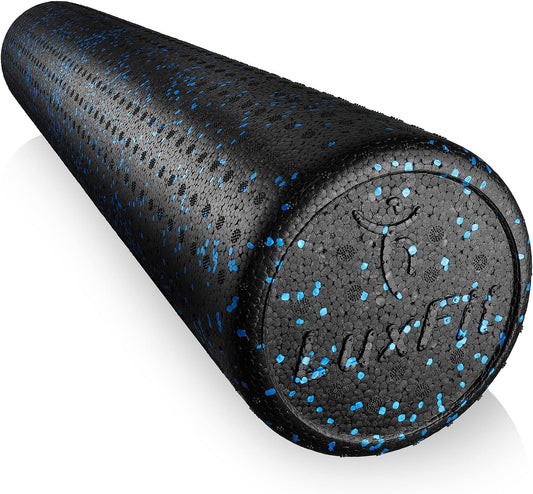 Foam Roller, Speckled Foam Rollers for Muscles '3 Year Warranty' High Density Foam Roller for Physical Therapy Exercise Deep Tissue Muscle Massage Myofacial Release Back Roller (Blue, 24 Inch)